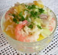 Salade de riz � l orange et aux crevettes