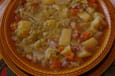 Soupe au chou vert et au lard