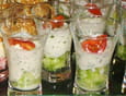Verrine express concombre, tzaziki, tomate cerise