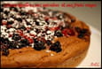 Fondant aux speculoos, tofu et fruits rouges