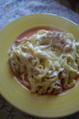 Tagliatelles au saumon fum�