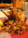 Cailles aux endives brais�es sur pain d �pices