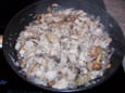 Risotto au poulet et champignons