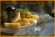 Pavlova vanill� aux fruits exotiques