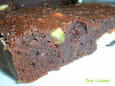 Brownie au chocolat, pistaches et �clats de chocolat blanc