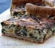 Tarte aux blettes, ch�vre, raisins secs et pignons