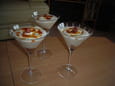 Verrines de mousses au Bailey s