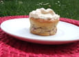 Petits cakes meringu�s aux framboises