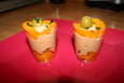 Verrine de p�che sur sa mousse de thon