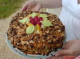 G�teau d anniversaire tutti-frutti aux amandes