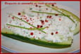 Barquette de concombre au crabe et ricotta