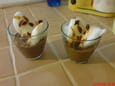 Cr�me anglaise chocolat�e et ses oeufs � la neige