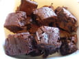 G�teau fondant chocolat et p�pites de nougatine
