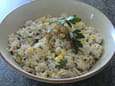 Salade de riz au poulet, � l ananas et au brugnon