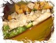 Salade de poulet au melon et kiwi