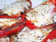 Pirogues de poivron � la mozzarella
