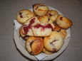Petits cakes au citron, coeur de framboise