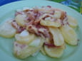 Gratin de pommes de terre au munster et aux lardons