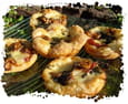Bouch�es au comt�, figues , jambon cru et basilic