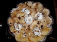 Charlotte de pain au fromage blanc et fruits 