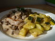 C�te de porc � la cr�me et aux champignons