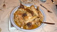 Poulet au vin jaune et aux morilles