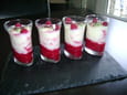 Cr�me au chocolat blanc et framboises 
