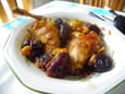 Lapin r�ti avec citrons confits et pruneaux