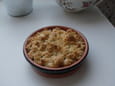 Crumble aux pommes et pruneaux