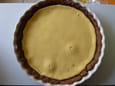 Tarte au fromage blanc et p�te sabl�e chocolat