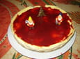 Cheesecake aux sp�culoos et son coulis de framboise