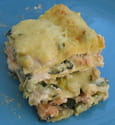 Lasagnes aux deux saumons et courgettes