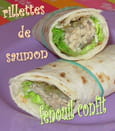 Wraps au rillettes de saumon et fenouil confit