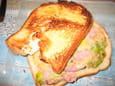 Croque-monsieur poireaux et b�chamel