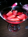 Martini aux cranberries et aux fraises