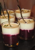 Verrine en rouge et blanc