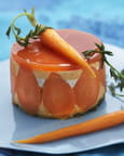 Cheesecake fra�cheur, en duo carottes et herbes