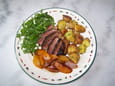 Magrets de canard aux p�ches