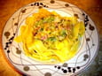 Tagliatelles lardons et poireaux