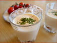 Concentr� de verrines tomate-ch�vre � l agar-agar