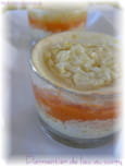 Verrine de parmentier de lieu au curry