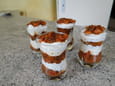Verrines ch�vre et tomates au basilic