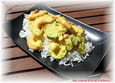 Crevettes et courgettes au curcuma