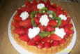 Tarte aux fraises et kiwis rapide