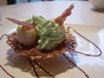 Croustillant de litchi-pistache