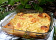 Clafoutis � la rhubarbe, cannelle et abricots secs