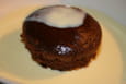 Fondant au chocolat, cr�me anglaise � la vanille