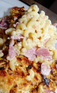 Gratin de p�tes au lait et jambon