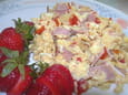 Oeufs brouill�s au jambon 