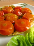 Tartelette tatin de tomates cerises au pesto